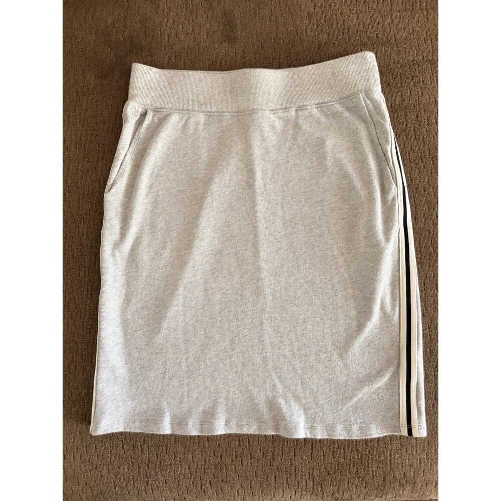 Ralph Lauren Green Label Sports Knit Pencil Skirt, Small, Pockets, Gray, Striped